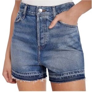 Express Super-High Waist Distressed Jean Short…